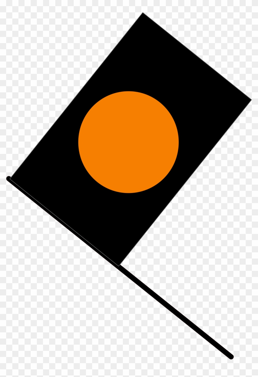 Colour Flag Clipart - Black With Orange Flag #344869