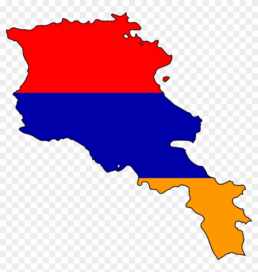 Armenia Flag Map Image - Armenia Flag Map #344870