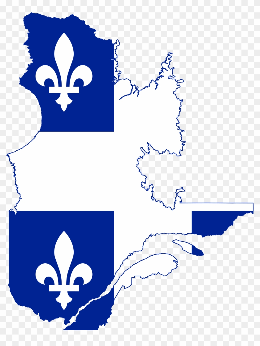 Flag-map Of Quebec - Place Fleur De Lys #344915