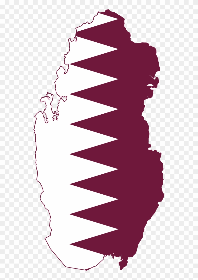 Flag Map Of Qatar Flagartist - Flag Map Of Qatar #344942