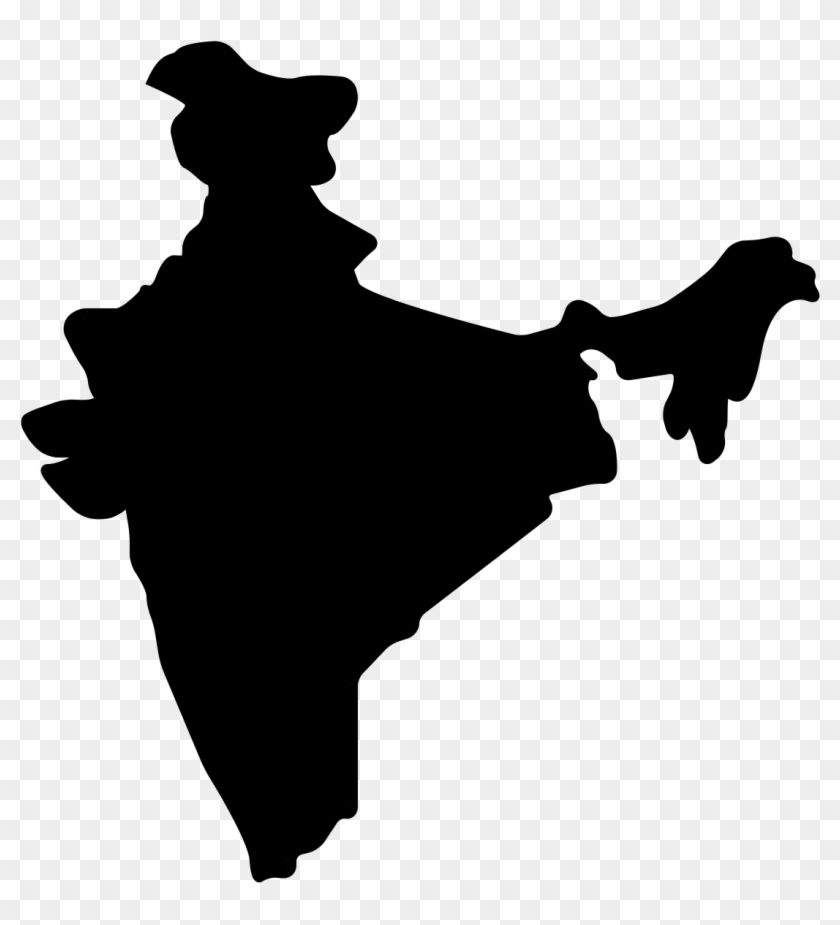India Sri Lanka Clipart - India Map Vector Png #344973