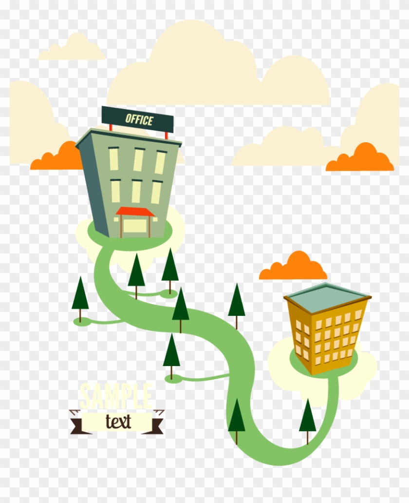 Technology Roadmap Clip Art - Building #344988