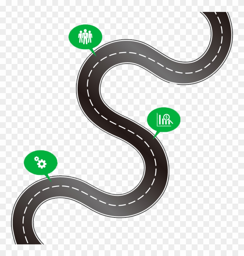 Road Map Infographic Clip Art - Vector Road Map Clipart Png #344984