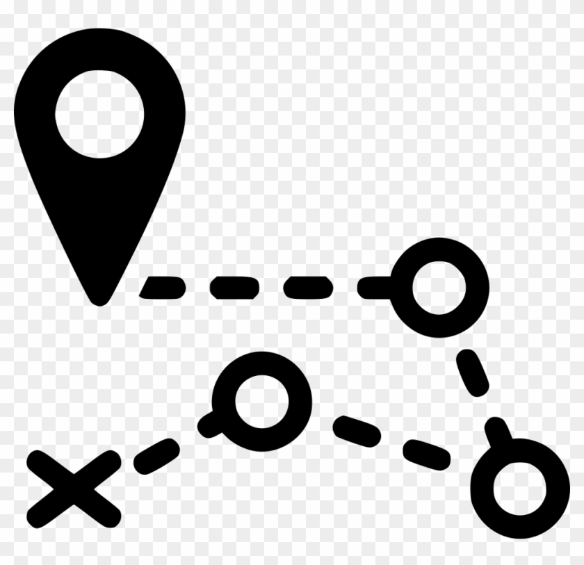 Road Pin Route Gps Destination Distance Map Comments - Route Map Icon Png #344987