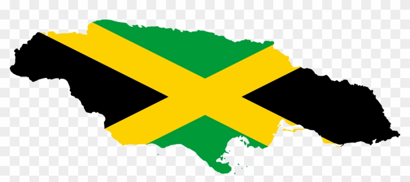 File - Flag - Map Of Jamaica With Flag - Full Size PNG Clipart Images Download