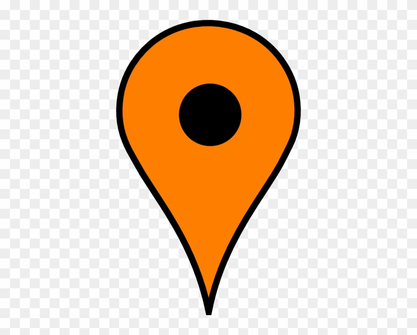 Map Clipart Marker - Google Maps Orange Marker #345071