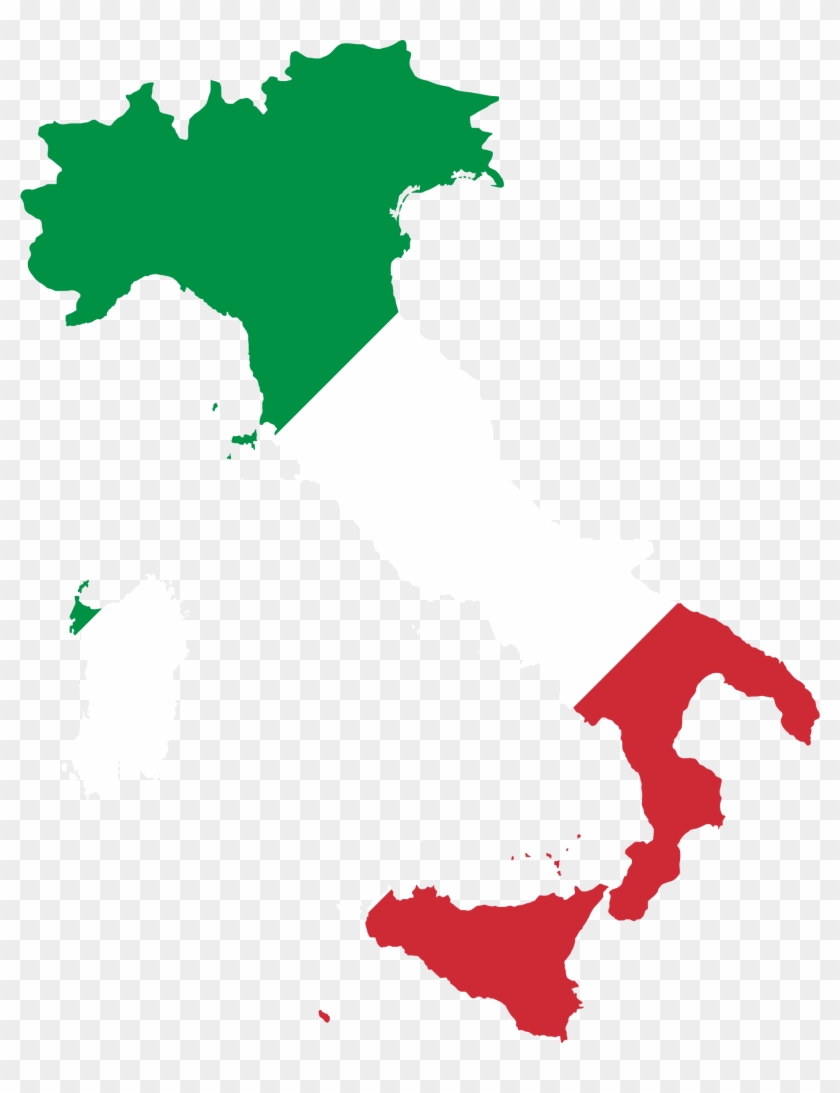 Big Image - Flag Map Of Italy #345154