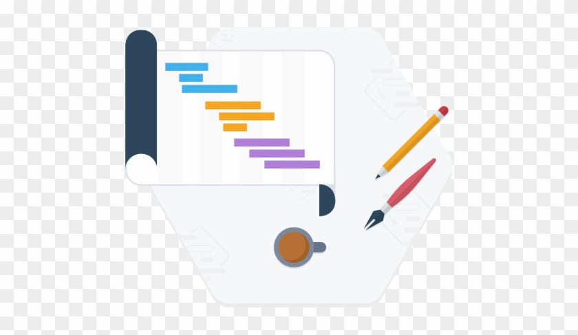 Gantt Chart Timeline - Graphic Design #345195