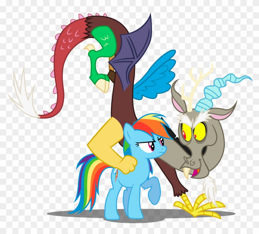 Discord/rainbow Dash - Mlp Rainbow Dash And Discord #345297