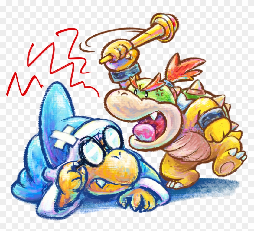 Covered Clipart Yoshi's New Island - Bowser Jr And Baby Bowser #345306