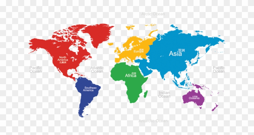 Map Of The World - Wereldkaart Poster Zwart Wit #345357