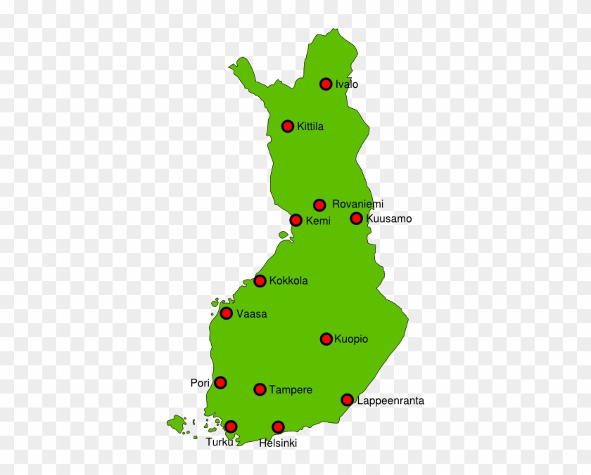 Finland Map Outline 180712 Clip Art At Clker - Small Map Of Finland #345406