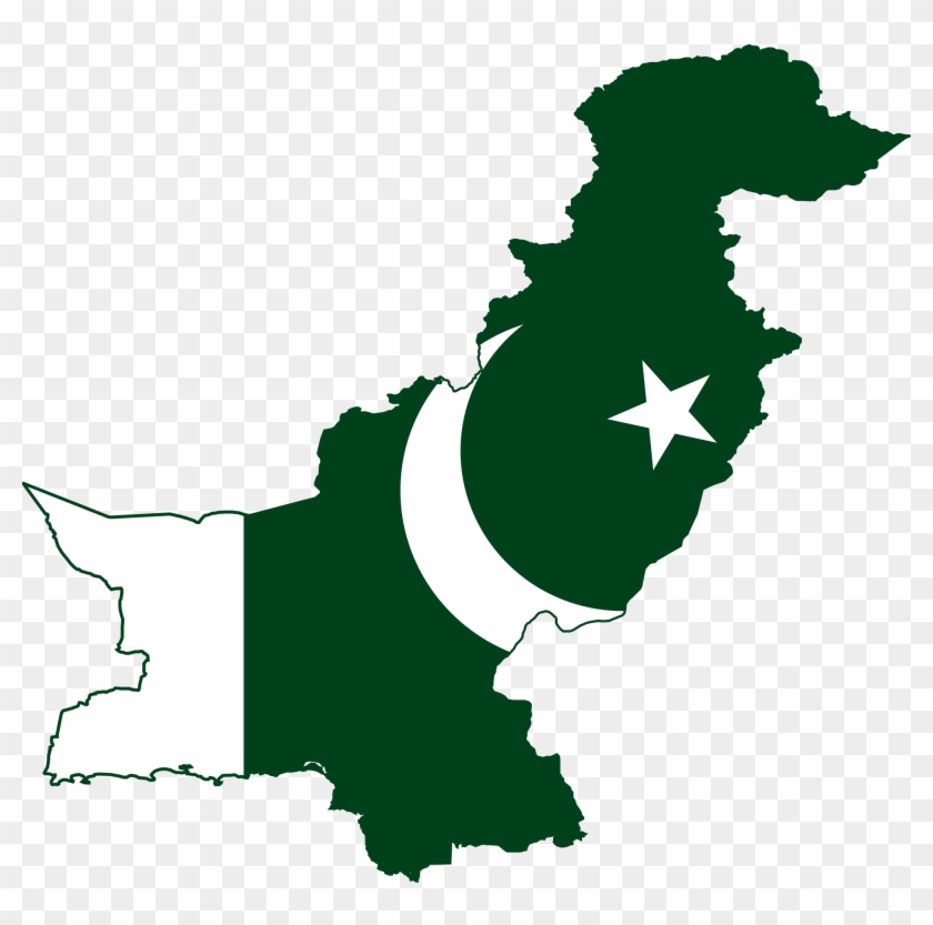 Flag Map Of Pakistan Drapeau Bandiera Bandeira Flagga-1331px - Pakistan Flag Map #345490