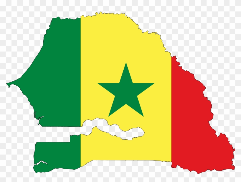 Flag Map Of Senegal - Senegal Flag Map #345517