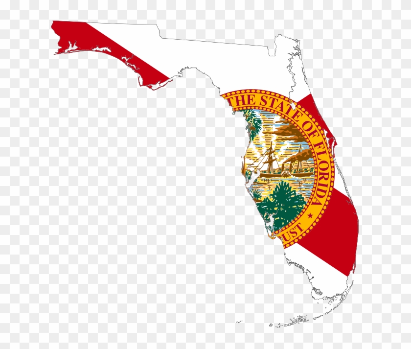 Flag-map Of Florida - Florida Flag In Florida #345523