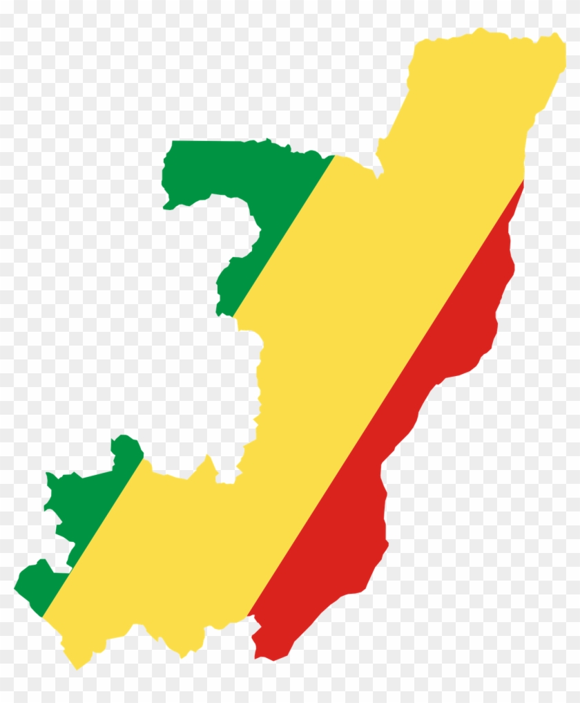 Republic Of Congo Flag Map #345552