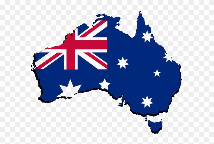 Australia Map Png Transparent Image - Australia Flag #345618