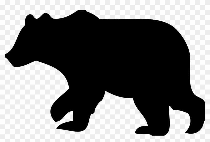 Black Bear Clipart Outline - Black Bear Silhouette Clip Art #345627