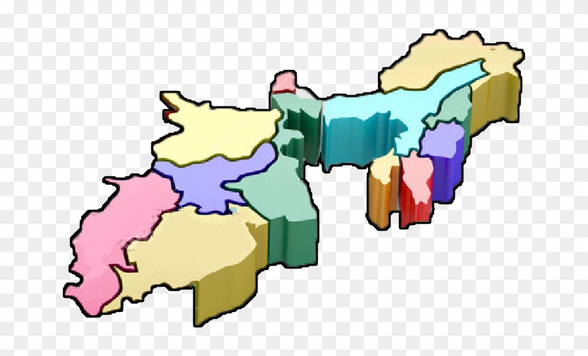 East Zone - 3d Map Of India #345722