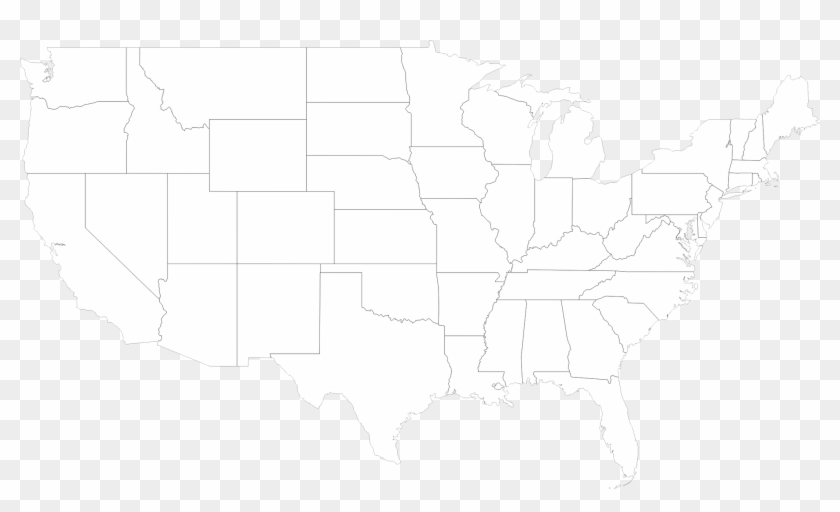 United States Map With Outline Of States - American Mold Builders Association #345754