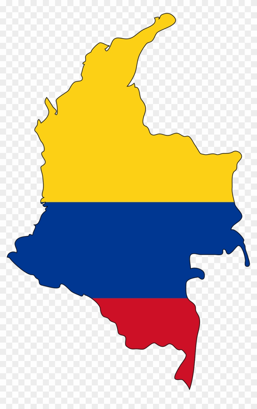 Columbia Flag Map Columbia Flag Icon - Colombia Map Flag #345786