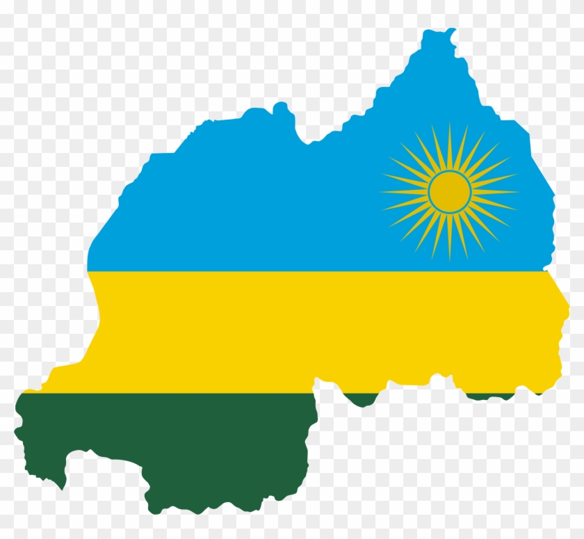 Rwanda - Rwanda Flag Map #345894