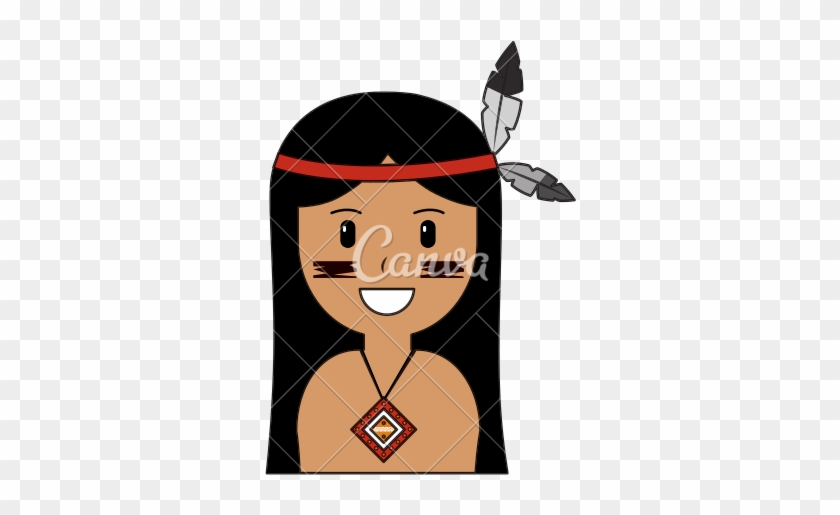 Cartoon Native American Indian - Cartoon Native American #345916