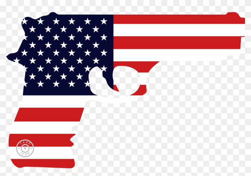 2nd Amendment Decals-american Flag Gun Window Decal - American Flag Gun Png #345949