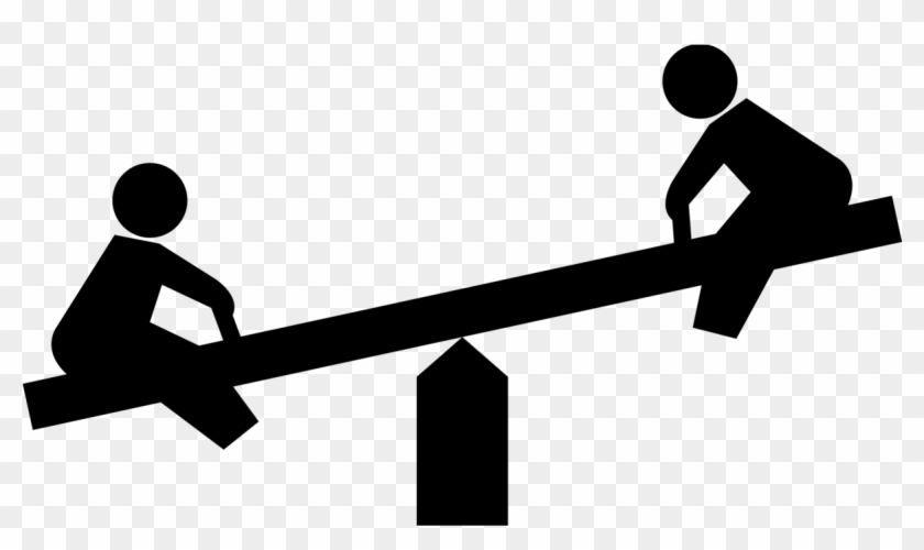 Seesaw Computer Icons Clip Art - Two People On A Seesaw #345972