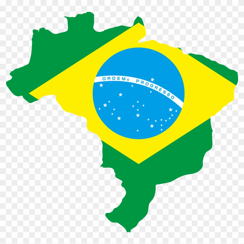 Flag Of Brazil Flag Of The United States Clip Art - Brazil Flag Shaped Like Brazil #345981