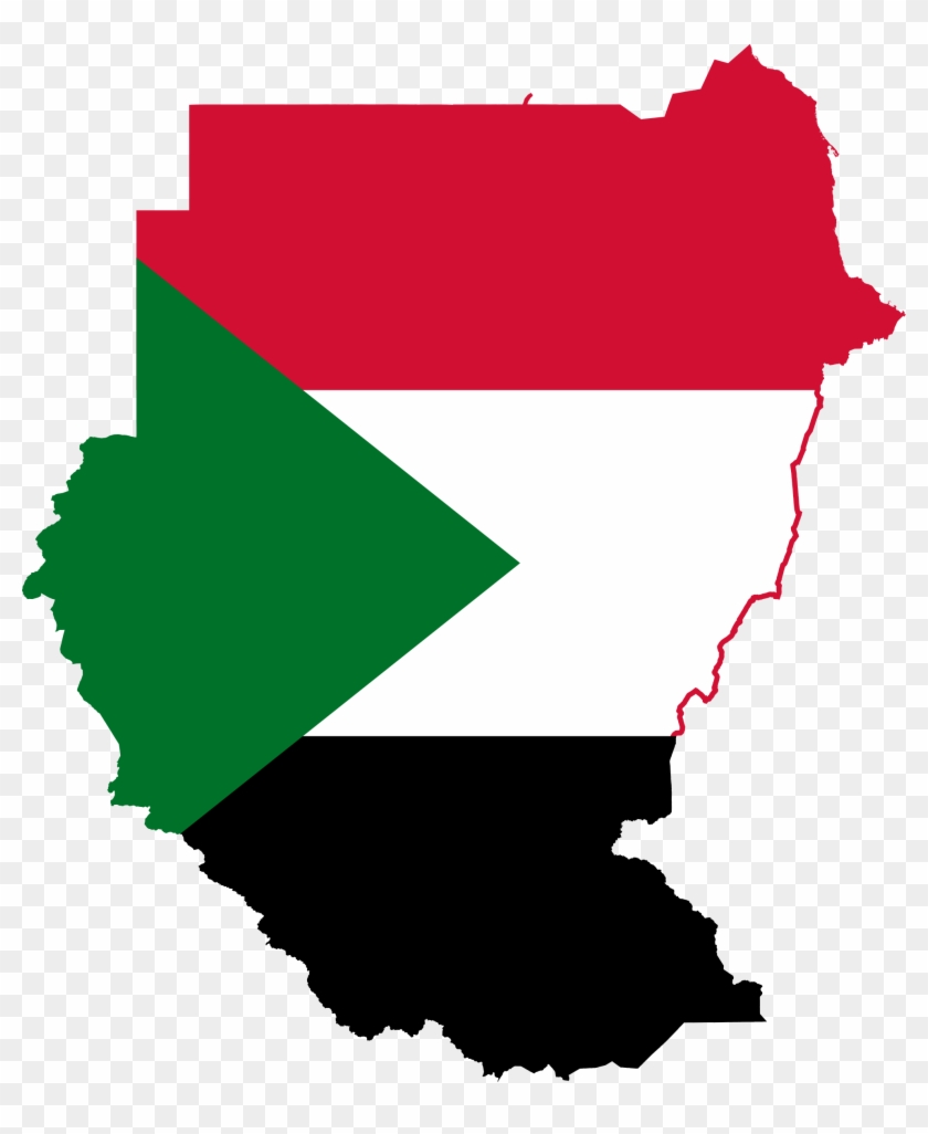Sudan Clipart - Sudan Flag Map #345978