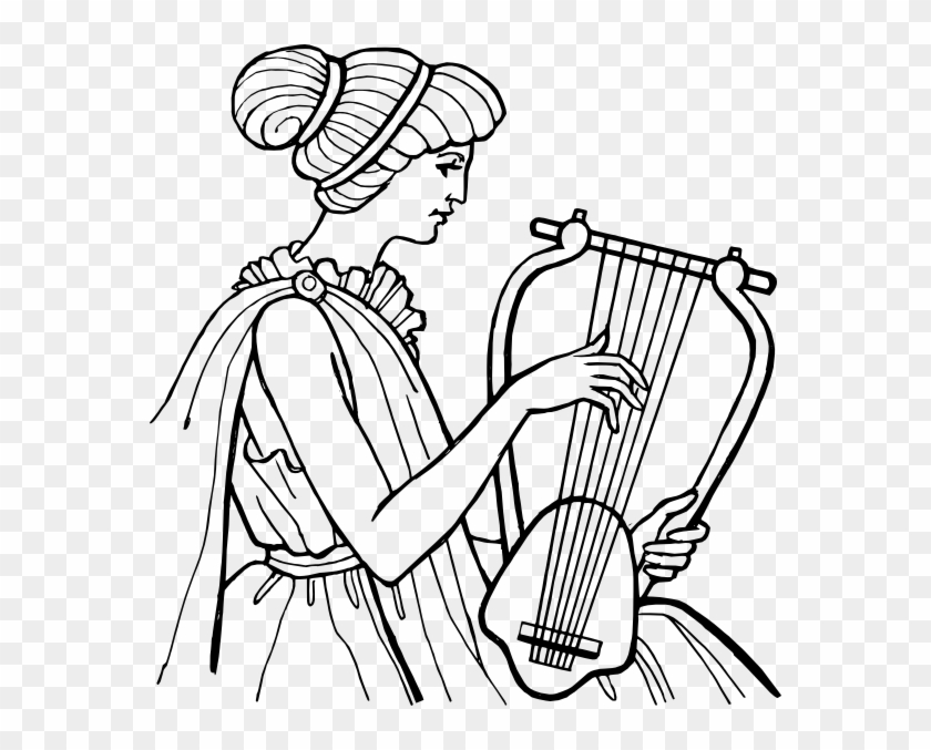 Free Vector Lyre Musical Instrument Clip Art - Ancient Greece Music #346082