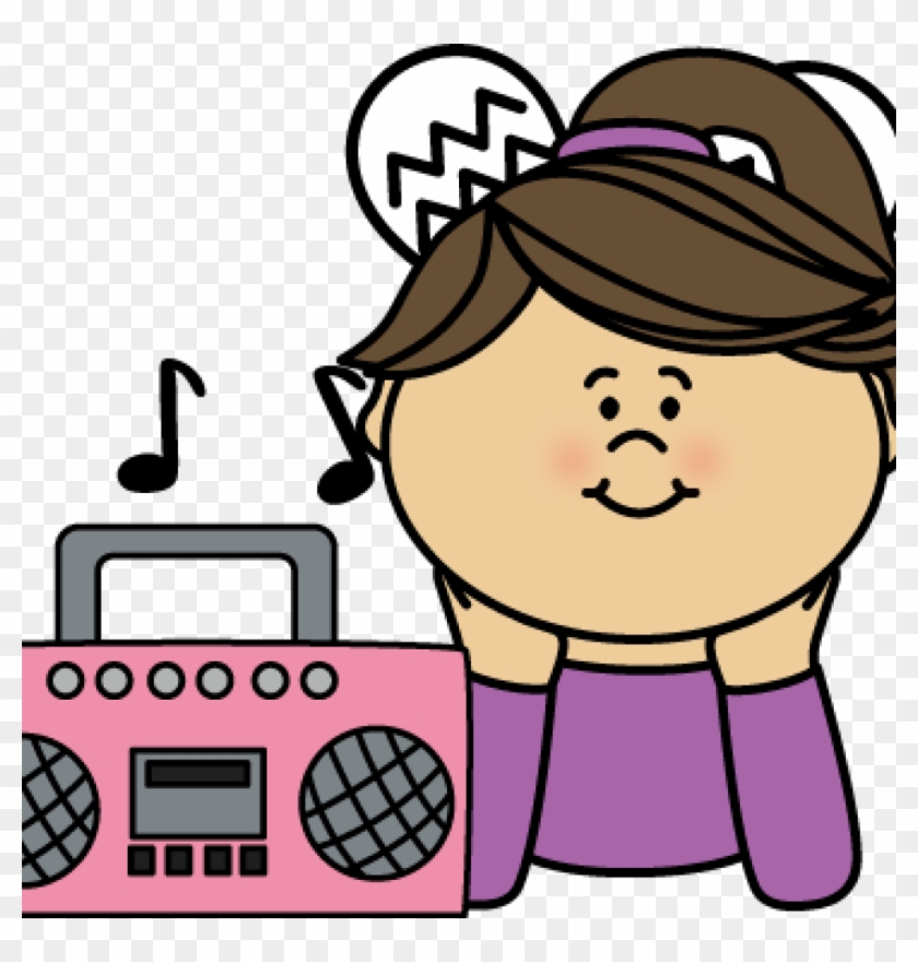 Listening To Music Clipart Girl Listening To Music - Boy And Girl Listening To Music Clipart #346134