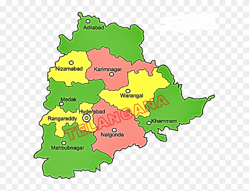 Telangana Map Hd Wallpapers - Telangana Map With Old Districts #346150