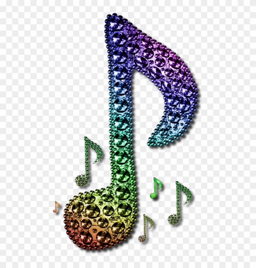 rainbow music notes clipart