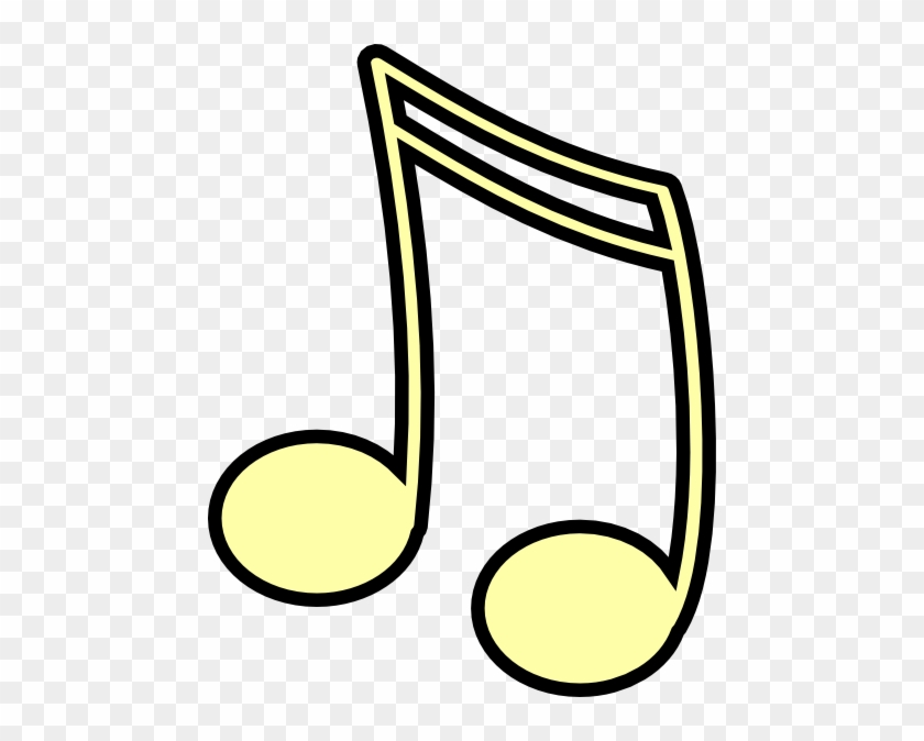 Yellow 16th Note Clip Art - Music Notes Yellow Clipart #346188