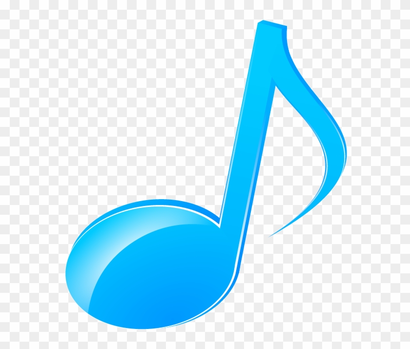 Eighth Note Blue Clip Art At Clker - Music Note Png #346200