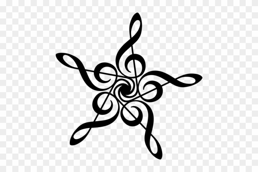 Clef, Melody, Dom, Music Note, Quaver, Png Transparent - Treble Clef Star #346203