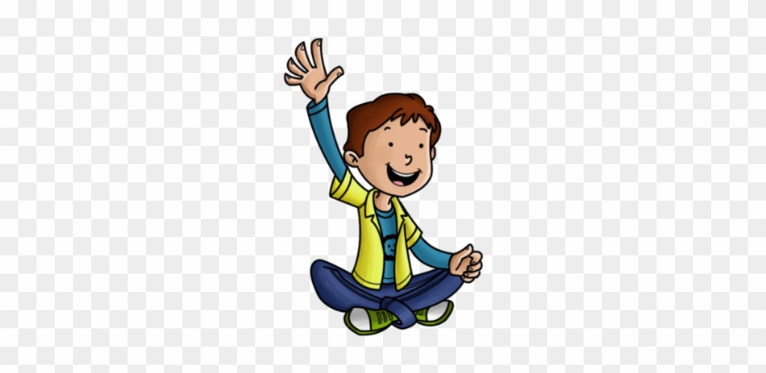 Cartoon Characters, Animals, And Plants - Boy Raising Hand Cartoon #346437