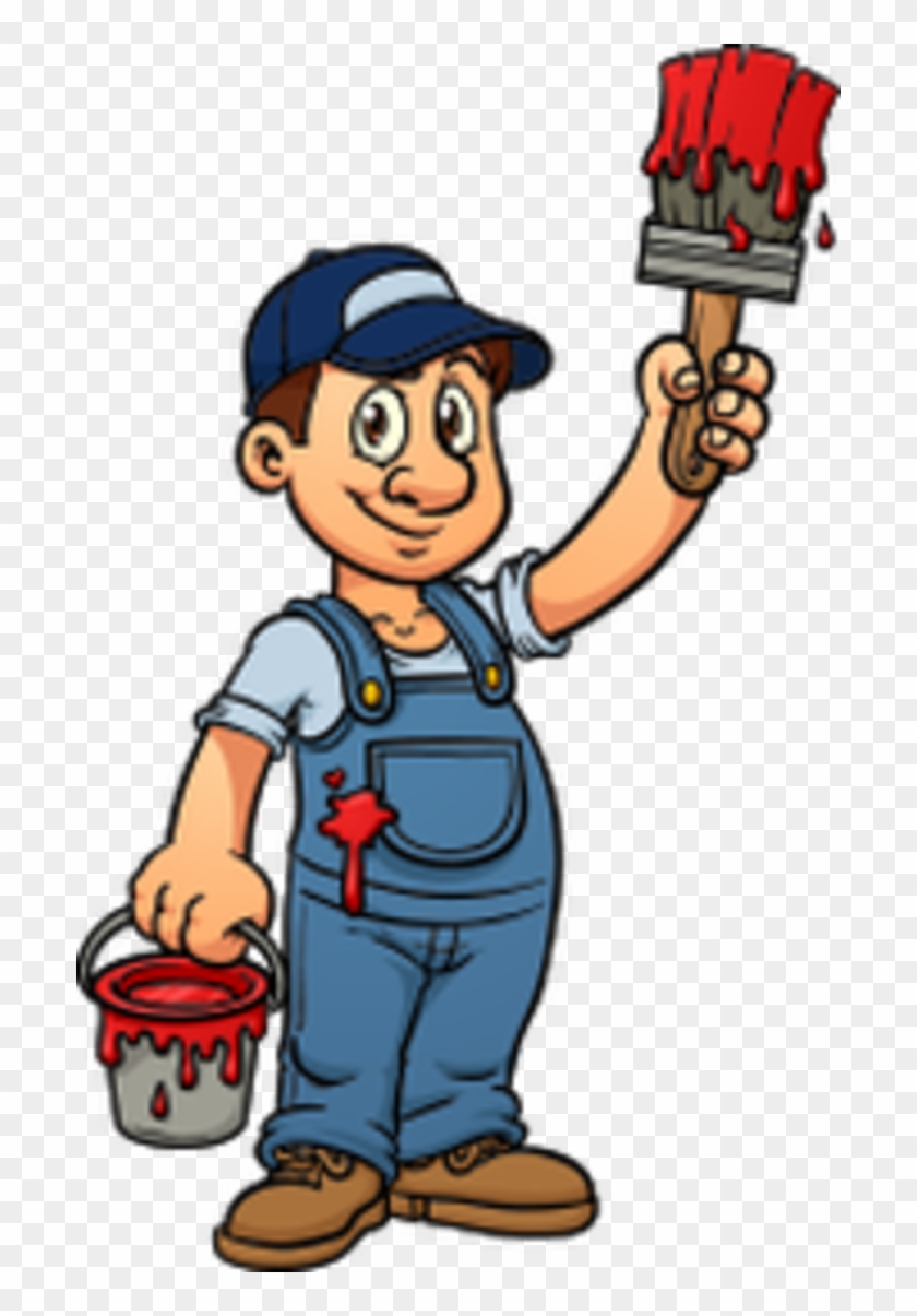 Painting House Painter And Decorator Cartoon - Painter Clipart Png #346471