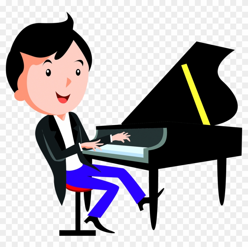 Cartoon Network Piano Drawing - Playing The Piano Drawing #346514