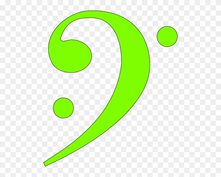 Green Bass Clef Png #346670