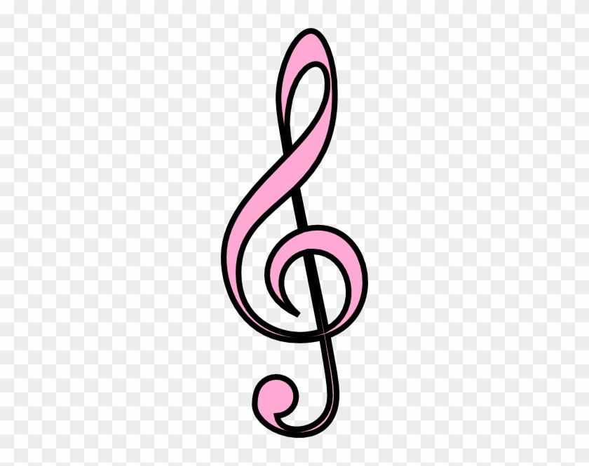Colorful Treble Clef Clipart - Drawing Of A Music Note #346722