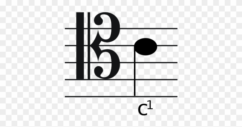 Tenor Clef With Note Photo Png Images - Alto Clef #346845