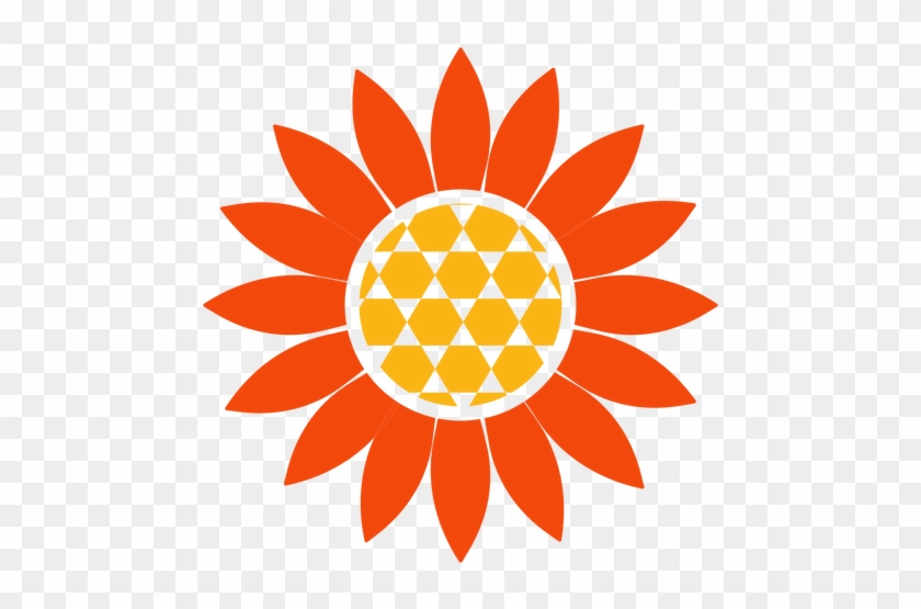 Flat Sunflower Head Logo Transparent Png - Hd Sunflower Vector Png #346851