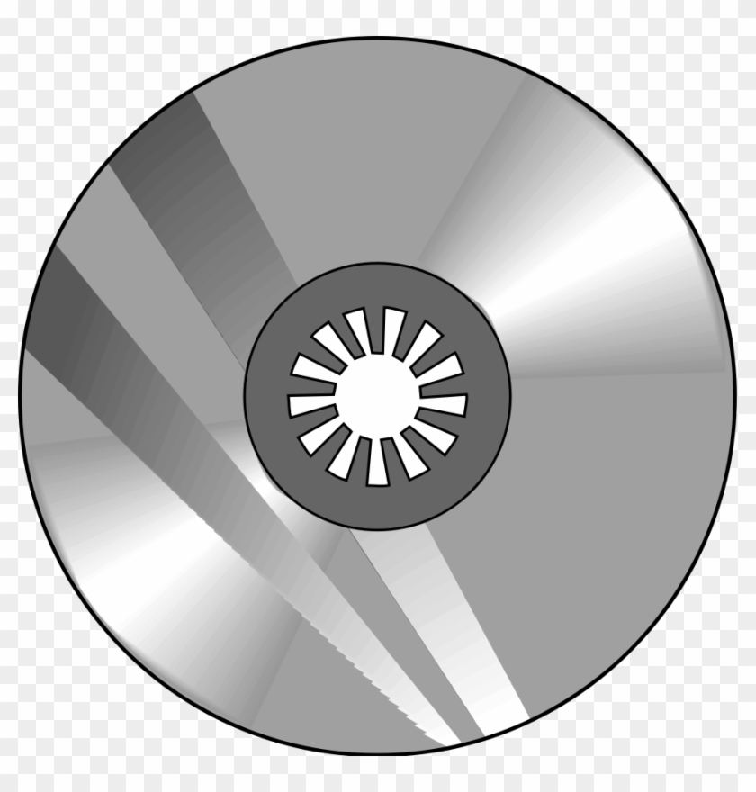 Compact Disk 03 Svg File - Disk Black And White #346857