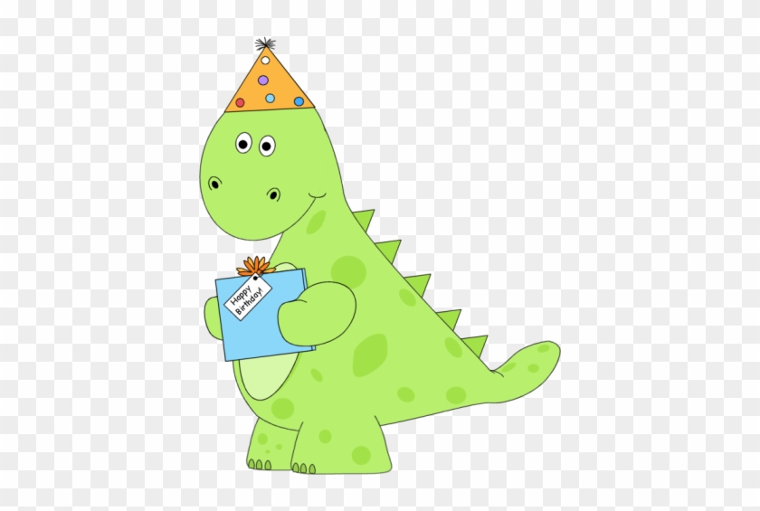 Birthday Dinosaur Wearing A Party Hat Clip Art - Dinosaur Wearing Party Hat #346938
