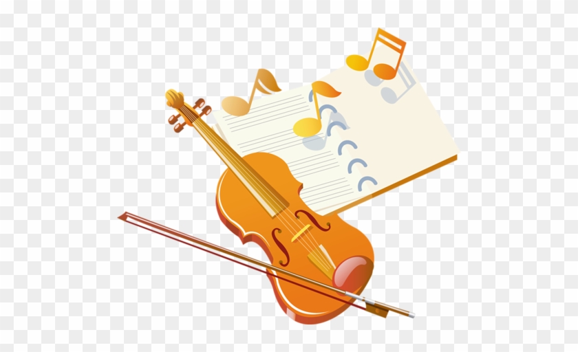 1 Music - Violin Con Notas Musicales Png #346947