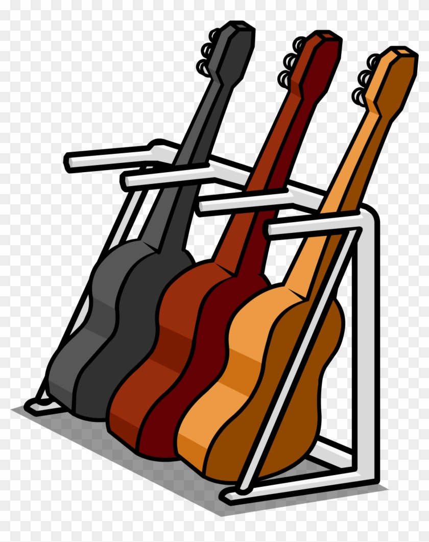 Guitar Stand Id 871 Sprite 006 - Club Penguin Guitar Stand #346956