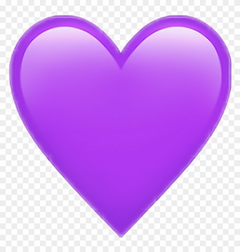 Purple Sticker Selfie Emojis Nice Snapchat Photo - Purple Heart Transparent Background #347030